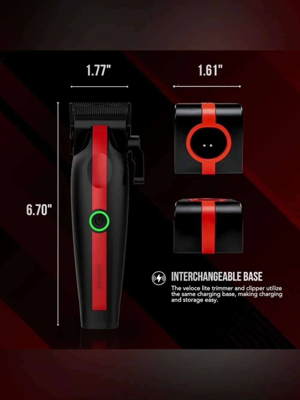 Cocco Veloce LITE Professional Cordless Hair Clippers